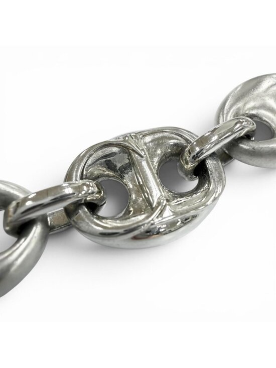 Dior Homme CD Chain Link Necklace Silver Matte